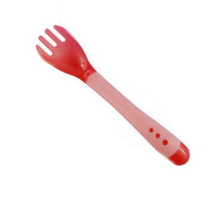 Baby Temperature Safety Silicone Sensing Spoon and Fork,